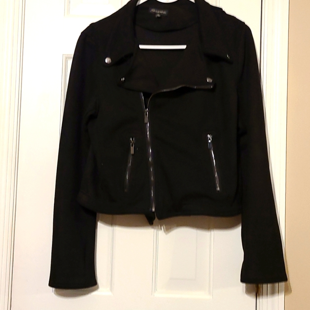 Black moto jacket